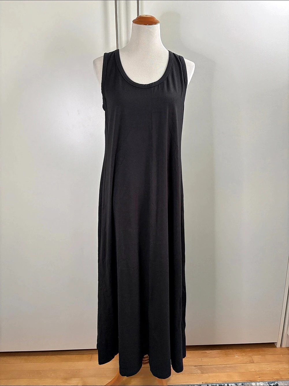 J. Jill Black Sleeveless Maxi Dress Size Medium